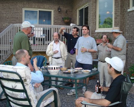 Friends, finger foods, beer, wine and soft drinks...